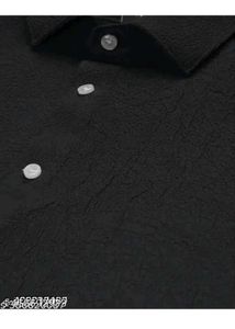 Stylish Black Textured Shirt