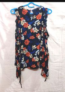 🆕 Floral Cold Shoulder Top