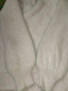 Fluffy White Sweater