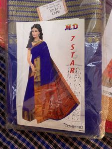 Combo Elegant Red &amp; Gold Patterned Saree