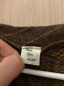 Striped Brown Long Sleeve Top