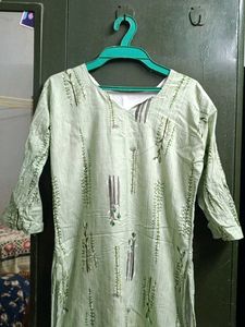 Green Printed Kurta