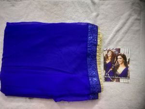 Blue Color Stylish Saree.
