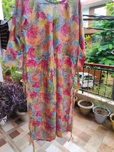 Colorful Floral Print Dress