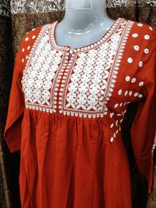 Elegant Embroidered 3 Piece Frock Suit Set