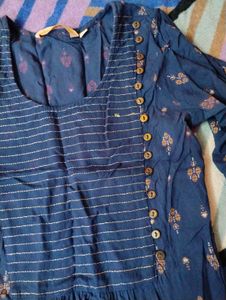 Blue Printed Kurta