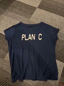 Plan C Cutout Graphic Tee - Blue