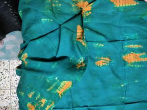 Rustorange Cotton Batik Print Kurta