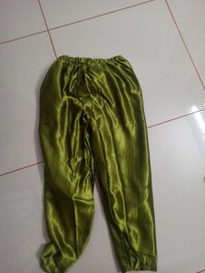 Olive Green Satin Top