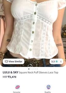 Lulu And Sky Puff Sleeve Top