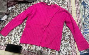 Pink Knit Cardigan