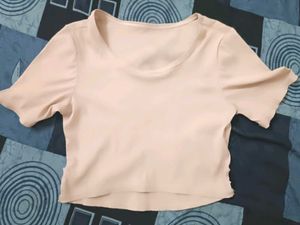 Light Peach Short Tshirt Top