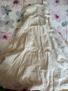 Cream Tiered Maxi Dress