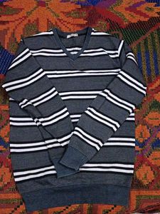 Striped V-Neck Sweater