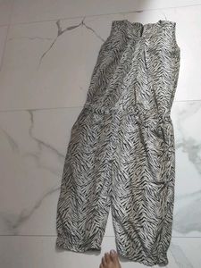 Zebra Print Jumpsuit