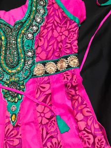 Girls&#39; Pink Ethnic Dress