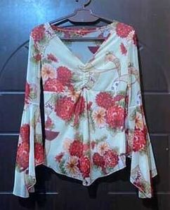 Floral Mesh Y2k Top