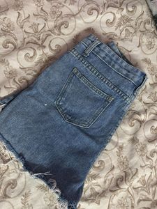 Ripped Denim Shorts