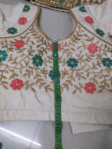 Cream Floral Lehanga