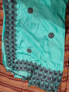 Embroidered Saree with ready blouse