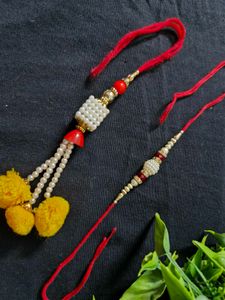 Pearl Couple Rakhi Set