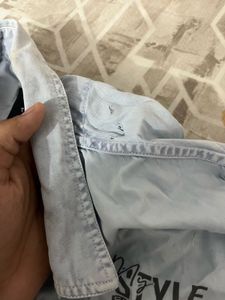 Denim Style Button-Down Shirt