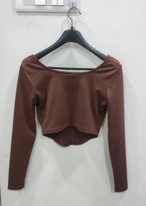 NEWME Full Sleeves Brown Top