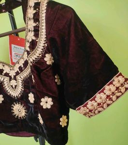 Bridal Velvet Blouse, New With Tag