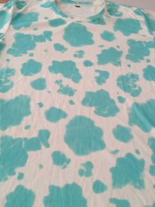 Blue Cow Print T-Shirt