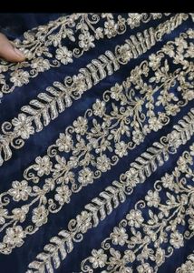 Blue Leghga Semi Stitched