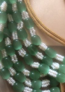 Aqua Beaded Layered Necklace