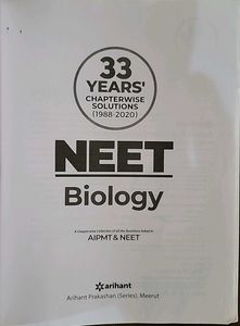 NEET Biology 33 Year&#39;s Chapterwise Solutions