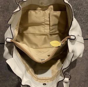 COACH large leather tote white shoulder bag