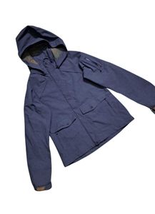 Blue Hooded Outdoor Jacket