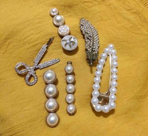 6 Pieces Korean Style Pearl Hair Clips