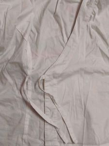 White Wrap Top with Tie
