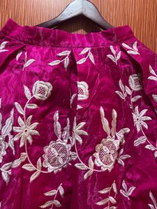 Rani Pink Beautiful Embroidery Skirt