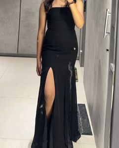 Black Formal Dress with Thigh Slit