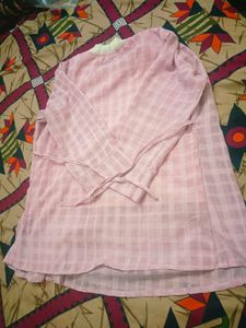 Crop Top With Light Pink Colour