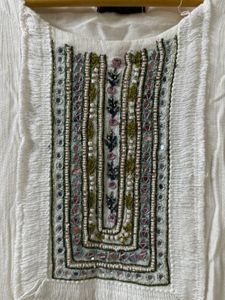 Hand Work Pure Cotten Dobby Weave Anarkli Kurti