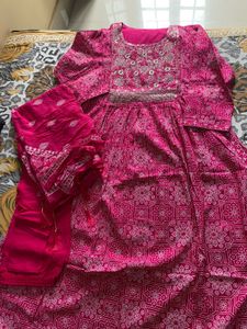 Pink Embroidered Anarkali Suit
