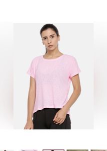 PUMAWomen Solid Round Neck Pink T-Shirt