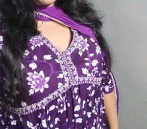 Purple Floral Print Fabric