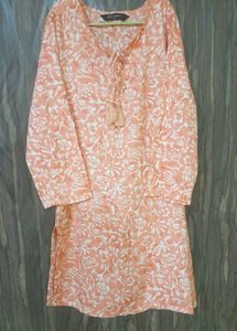 Coral Floral Print Kurti 🏵🏵