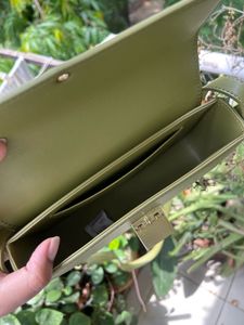 olive green compact sling bag