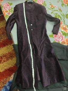Suede Sherwani