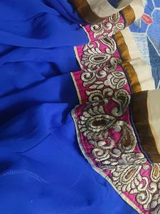 Blue &amp; Pink Anarkali Suit