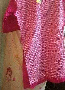 Embroidered Pink Kurti