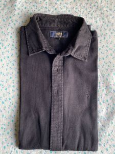 Redtape Black Denim Jeans Wash Casual Shirt