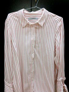Striped button-up shirt